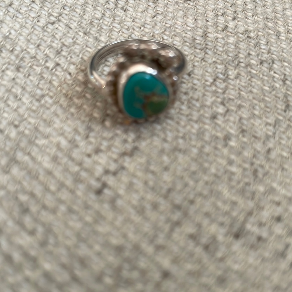 ADJUSTABLE STERLING TURQUOISE RING